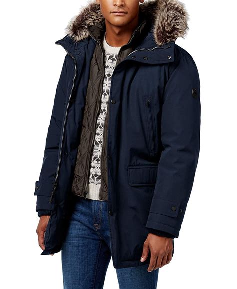 michael kors men jacket parka|michael kors trench jacket.